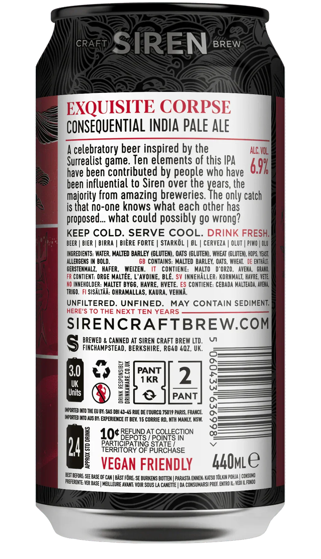 Siren Exquisite Corpse IPA 440ml (6.9%) - Image 2