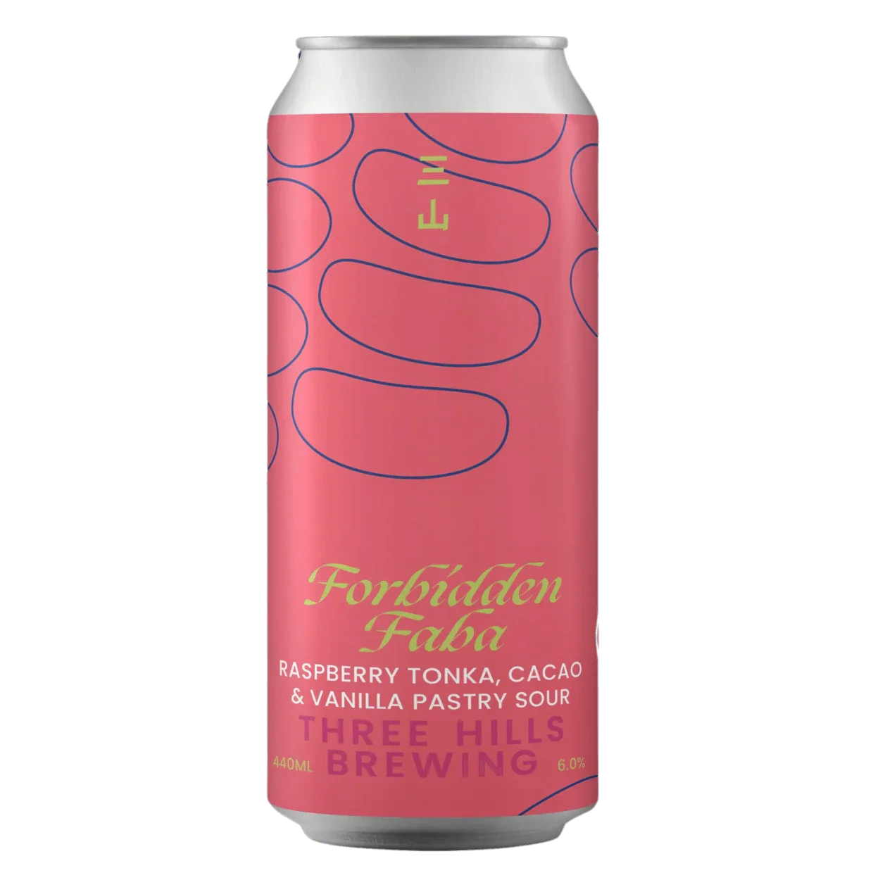 Three Hills Forbidden FABA Raspberry, Tonka, Cacao & Vanilla Pastry Sour 440ml (6%)
